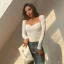 Sexy Casual Women White Tight  Sweaters 2021 Long Sleeve Square Neckline Solid Color Street Wear Fall Tops