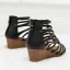 Vintage / Retro Roman Summer Brown Street Wear Womens Sandals 2022 5 cm Wedges T-Strap Open / Peep Toe Sandals