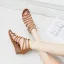 Vintage / Retro Roman Summer Brown Street Wear Womens Sandals 2022 5 cm Wedges T-Strap Open / Peep Toe Sandals
