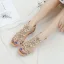 Bohemia Beige Street Wear Summer Womens Sandals 2022 T-Strap Flower 5 cm Wedges Open / Peep Toe Sandals