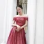 Chic / Beautiful Burgundy Handmade  Beading Evening Dresses 2022 A-Line / Princess Off-The-Shoulder Short Sleeve Sash Backless Floor-Length / Long Formal Dresses