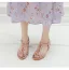 Sexy Sky Blue Street Wear Pearl T-Strap Womens Sandals 2022 5 cm Wedges Open / Peep Toe Sandals