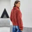 Fashion Fall Winter Red Casual Sweaters 2021 Cotton High Neck Long Sleeve Loose Women Tops