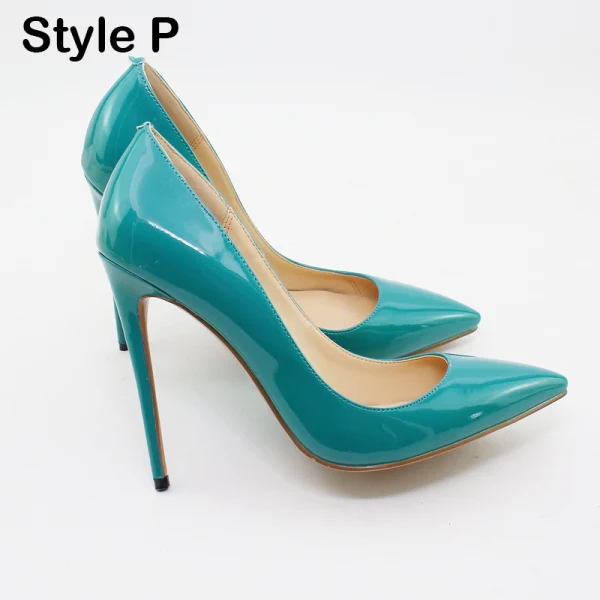 Eenvoudige Zwarte Kantoor OL Pumps 2020 Lakleer 12 cm Naaldhakken / Stiletto Spitse Neus Pumps