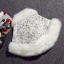 Blanche Hiver Brodé Fausse Fourrure Promo Mariage Châles 2017