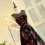 Flower Fairy Multi-Colors Floor-Length / Long Evening Dresses  2018 A-Line / Princess U-Neck Charmeuse Backless Printing Evening Party Prom Dresses