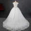 Amazing / Unique Ivory Court Train Wedding 2018 Ball Gown Lace-up Tulle Appliques Backless Pierced Strapless Wedding Dresses