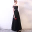 Modern / Fashion Black Evening Dresses  2018 A-Line / Princess Lace Strapless Appliques Beading Backless Evening Party Formal Dresses