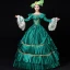 Vintage / Retro Medieval Grape Ball Gown Prom Dresses 2021 U-Neck Floor-Length / Long Long Sleeve Crossed Straps Embroidered Cosplay Prom Formal Dresses