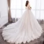 Modern / Fashion White Plus Size Ball Gown Wedding Dresses 2019 Tulle Lace Appliques Backless Embroidered Strapless Cathedral Train Wedding