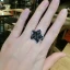 Modern / Fashion Black Crystal Star Hope Lucky Ring Dancing Rave Club Rings 2019 Accessories