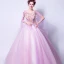 Chic / Beautiful 2017 Purple Evening Dresses  V-Neck Lace Appliques Backless Handmade  Ball Gown Prom Dresses