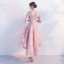 Fine 2017 Rødmende Rosa Cocktailkjoler Prinsesse Blonder Appliques Strapless Ryggløse Selskapskjoler