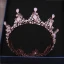 Classic Elegant Candy Pink Bridal Jewelry 2017 Metal Beading Crystal Rhinestone Headpieces Wedding Prom Accessories