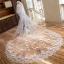 Flower Fairy White Cathedral Train Wedding 4 m Tulle Lace Flower Appliques Wedding Veils 2018