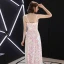 Sparkly Bling Bling Candy Pink Short Cocktail Dresses 2018 A-Line / Princess V-Neck Beading Sequins Polyester Cocktail Party Formal Dresses
