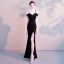 Modern / Fashion Sexy Black Floor-Length / Long Evening Dresses  2018 Trumpet / Mermaid Charmeuse Backless Beading Rhinestone Formal Dresses