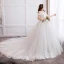 Modern / Fashion White Plus Size Ball Gown Wedding Dresses 2019 Tulle Lace Appliques Backless Embroidered Strapless Cathedral Train Wedding