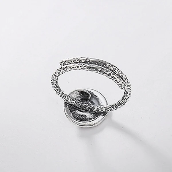 Vintage / Originale Argenté Fait main Chanceux Foi Bague Argent sterling Église Anneaux 2019 Accessorize