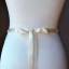 Edles Fabelhaft Ivory / Creme Ball Schärpen 2020 Satin Metall Perlenstickerei Kristall Strass Hochzeits Hochzeit Abend Brautaccessoires
