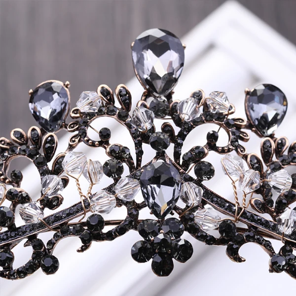Unique Noire Bijoux Mariage 2017 Métal Perlage Cristal Faux Diamant Accessoire Cheveux Mariage Promo Accessorize