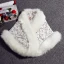 Blanche Hiver Brodé Fausse Fourrure Promo Mariage Châles 2017