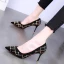 Chic / Beautiful Black 2018 Office High Heels Beading Rhinestone 8 cm Pumps Pointed Toe Stiletto Heels Womens Shoes