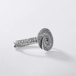 Vintage Retro Silver Handmade Lucky Faith Ring Sterling Silver Church Rings 2019 Accessories