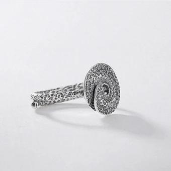 Vintage Retro Silver Handmade Lucky Faith Ring Sterling Silver Church Rings 2019 Accessories
