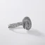 Vintage / Originale Argenté Fait main Chanceux Foi Bague Argent sterling Église Anneaux 2019 Accessorize