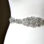 Edles Fabelhaft Ivory / Creme Ball Schärpen 2020 Satin Metall Perlenstickerei Kristall Strass Hochzeits Hochzeit Abend Brautaccessoires