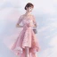 Fine 2017 Rødmende Rosa Cocktailkjoler Prinsesse Blonder Appliques Strapless Ryggløse Selskapskjoler