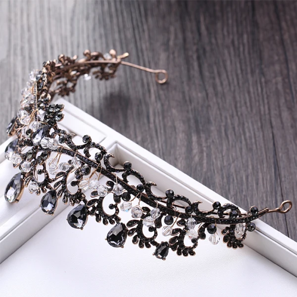 Unique Noire Bijoux Mariage 2017 Métal Perlage Cristal Faux Diamant Accessoire Cheveux Mariage Promo Accessorize
