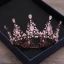 Classic Elegant Candy Pink Bridal Jewelry 2017 Metal Beading Crystal Rhinestone Headpieces Wedding Prom Accessories