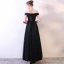 Modern / Fashion Black Evening Dresses  2018 A-Line / Princess Lace Strapless Appliques Beading Backless Evening Party Formal Dresses