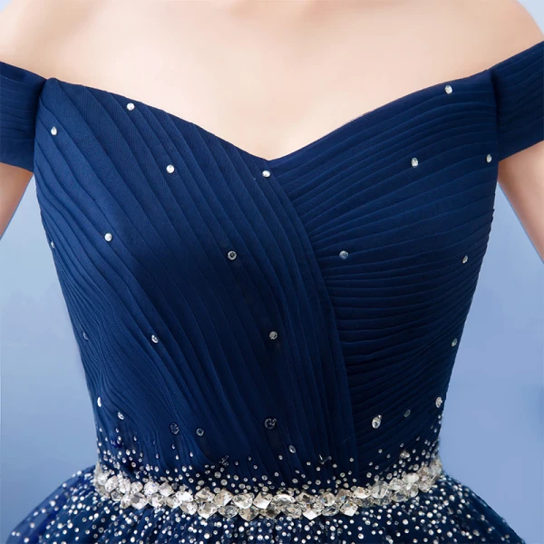 Chic / Belle Bordeaux Robe De Bal 2017 Princesse Tulle Dos Nu Perlage Faux Diamant Promo Robe De Ceremonie
