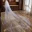Amazing / Unique White Royal Train Wedding Tulle Star Appliques Starry Sky 4 m Wedding Veils 2018
