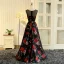 Flower Fairy Multi-Colors Floor-Length / Long Evening Dresses  2018 A-Line / Princess U-Neck Charmeuse Backless Printing Evening Party Prom Dresses