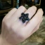 Modern / Fashion Black Crystal Star Hope Lucky Ring Dancing Rave Club Rings 2019 Accessories