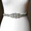 Edles Fabelhaft Ivory / Creme Ball Schärpen 2020 Satin Metall Perlenstickerei Kristall Strass Hochzeits Hochzeit Abend Brautaccessoires