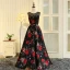 Flower Fairy Multi-Colors Floor-Length / Long Evening Dresses  2018 A-Line / Princess U-Neck Charmeuse Backless Printing Evening Party Prom Dresses
