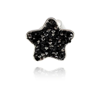 Modern Fashion Black Crystal Star Hope Lucky Ring Dancing Rave Club Rings 2019 Accessories
