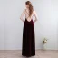 Modest / Simple Floor-Length / Long Burgundy Evening Dresses  2018 A-Line / Princess V-Neck X-Strap Backless Evening Party Formal Dresses