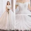 Modern / Fashion White Plus Size Ball Gown Wedding Dresses 2019 Tulle Lace Appliques Backless Embroidered Strapless Cathedral Train Wedding