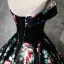 Chic / Beautiful Black Prom Dresses 2017 A-Line / Princess Strapless Backless Printing Evening Party Evening Dresses