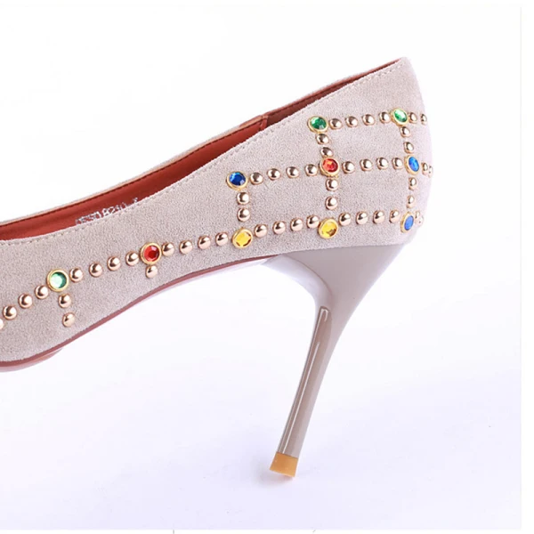 Chic / Beautiful Black 2018 Office High Heels Beading Rhinestone 8 cm Pumps Pointed Toe Stiletto Heels Womens Shoes