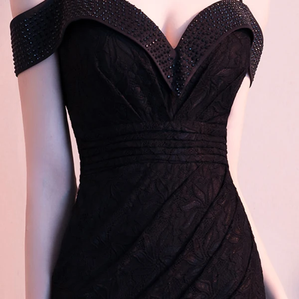 Modern / Fashion Sexy Black Floor-Length / Long Evening Dresses 2018 Trumpet / Mermaid Charmeuse Backless Beading Rhinestone Formal Dresses