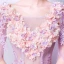 Chic / Beautiful 2017 Purple Evening Dresses  V-Neck Lace Appliques Backless Handmade  Ball Gown Prom Dresses