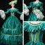 Vintage / Retro Medieval Grape Ball Gown Prom Dresses 2021 U-Neck Floor-Length / Long Long Sleeve Crossed Straps Embroidered Cosplay Prom Formal Dresses