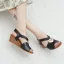 Chic / Beautiful Black Street Wear Womens Sandals 2022 5 cm Wedges Open / Peep Toe Sandals